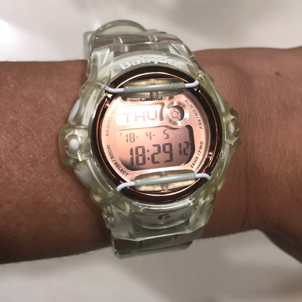 Casio Baby-G Watch Clear and Rose Gold